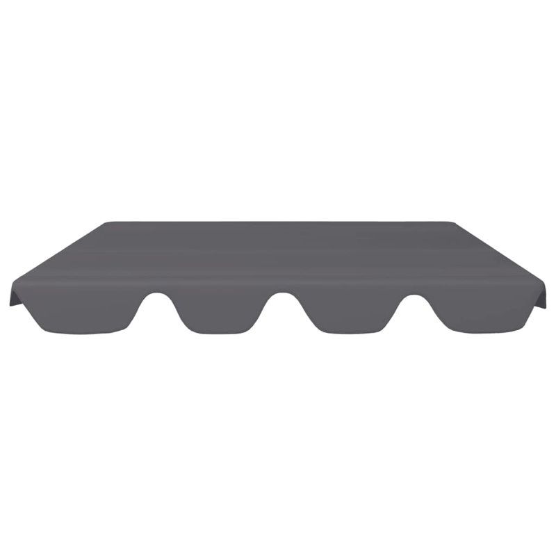 Replacement Canopy for Garden Swing Anthracite 150/130x70/105cm
