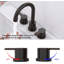 Robinet de lavabo de salle de bain surdimensionné en bronze huilé à 2 poignées, robinet de lavabo 8 pouces, 3 trous, bec pivotant à 360 °, robinet de lavabo avec ensemble de bonde escamotable-131521243