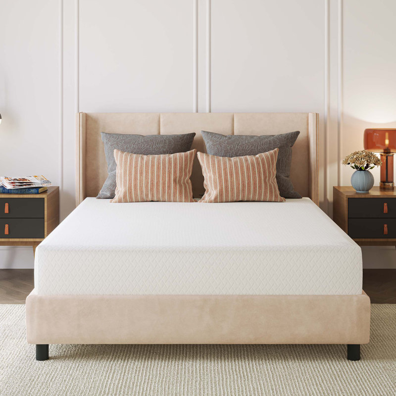  Matelas en mousse viscoélastique infusée de thé vert moyen 10 po EGOHome, Double, Profil haut (10 po)