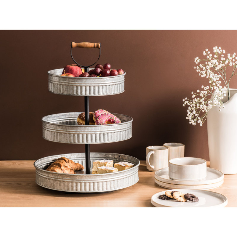 3-Tiered Cake Stand KOUIGN Silver Tiered Stand
