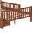 Wood Platform Bed with Guardrails on Both Sides and Two Storage Drawers-402092925-393769964