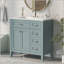 Meuble-lavabo 36 po avec lavabo, armoire de salle de bain avec tiroirs, structure solide et panneau de fibres à densité moyenne-174548368