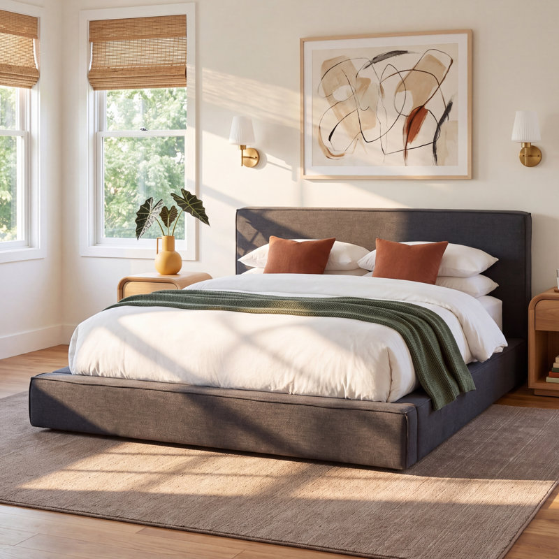 Olafur Linen Bed, King, Black