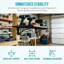 Heavy Duty Garage Wall Shelving 4 Pack, 530+ Lbs Load Capacity, Metal Storage Racks With Hooks For Organized Workspaces