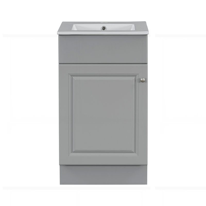 18" Bathroom Vanity with Sink, Gray