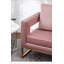 Chaise avec accoudoirs rembourrée Lenola, rose-1409263581