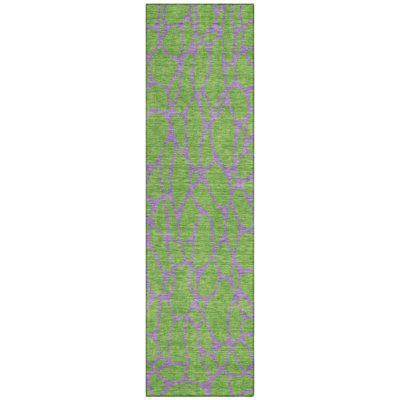 Elowira Green Washable Indoor-Outdoor Rug - 