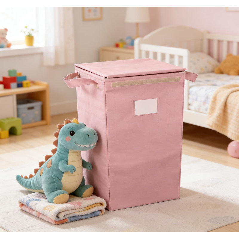 Collapsible Laundry Hamper With Lid And 2 Removable Washable Bags, Large Capacity Foldable Dirty Clothes Basket With Handles For Home, Nursery, Dorm, And Storage
