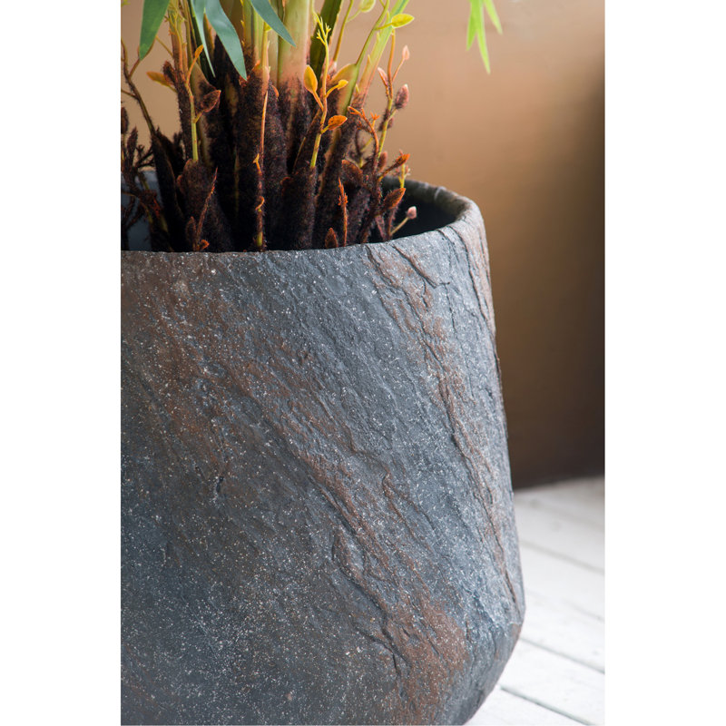 Jardinière intérieure en ciment 14,2 x 14,2 x 13,4 po, 13.4" H x 14.2" W x 14.2" D