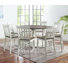 Heppman 8 - Person Extendable Solid Wood Top Four Leg Base Dining Set