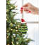 Ornement suspendu 4 po en forme d'arbre de Noël à DEL en céramique avec chapeau de père Noël