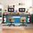 78.74" W Double Computer Desk With Monitor Stand, Two Person Desk With 4 Open Shelf-493810718