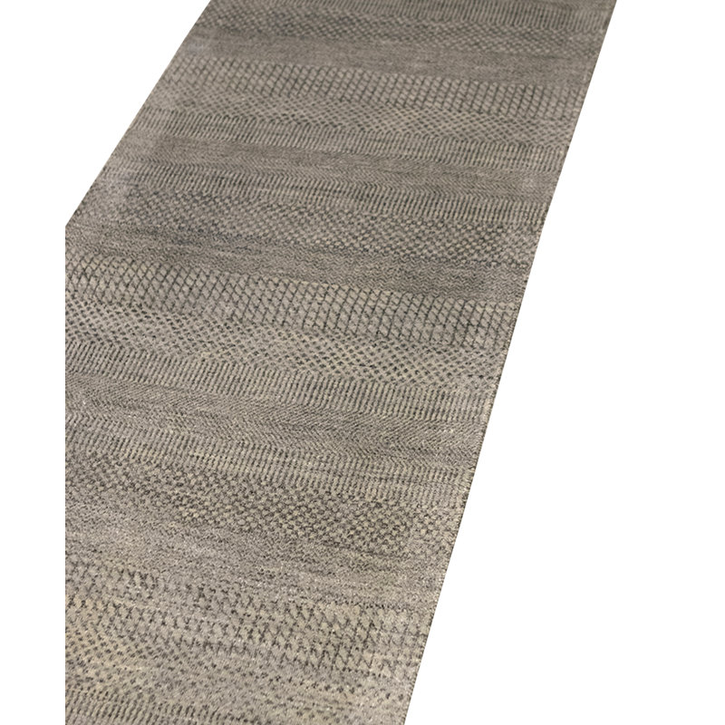 Tapis ivoire et bleu noué à la main de haute qualité