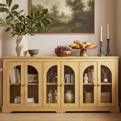 Buffet avec porte vitrée cintrée