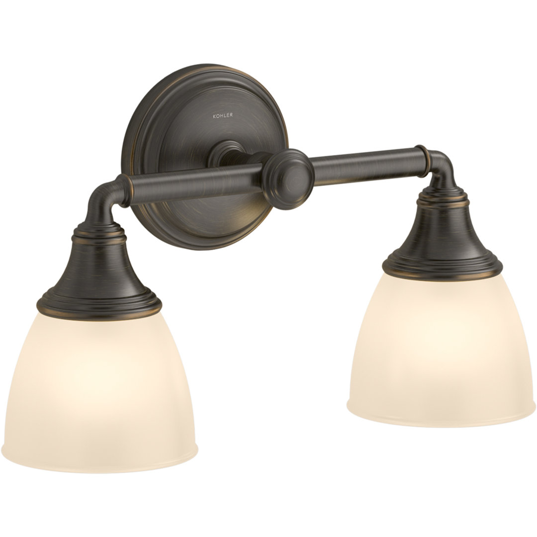 Devonshire 2 Light Indoor Bathroom Vanity Light Fixture, Position Facing Up or Down, UL Listed Kohler 