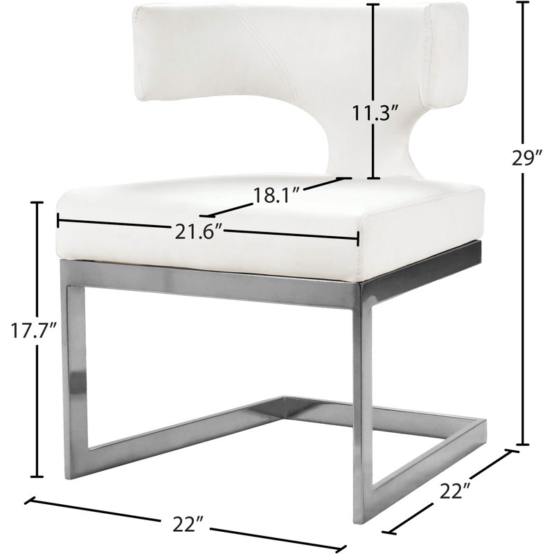 Chaise d'appoint Alexandra, Argent argent