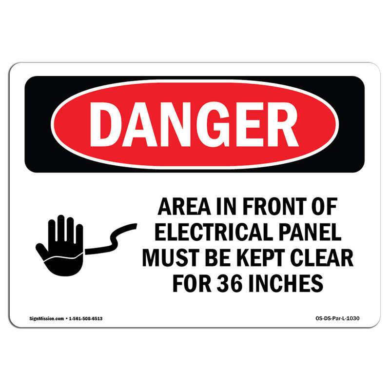 Panneau électrique «Keep Clear», H 12 po x l 18 po x P 0,1 po