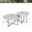 2 Piece Patio Nesting Coffee Tables With Aluminum-honeycomb Composite Concrete Tabletop