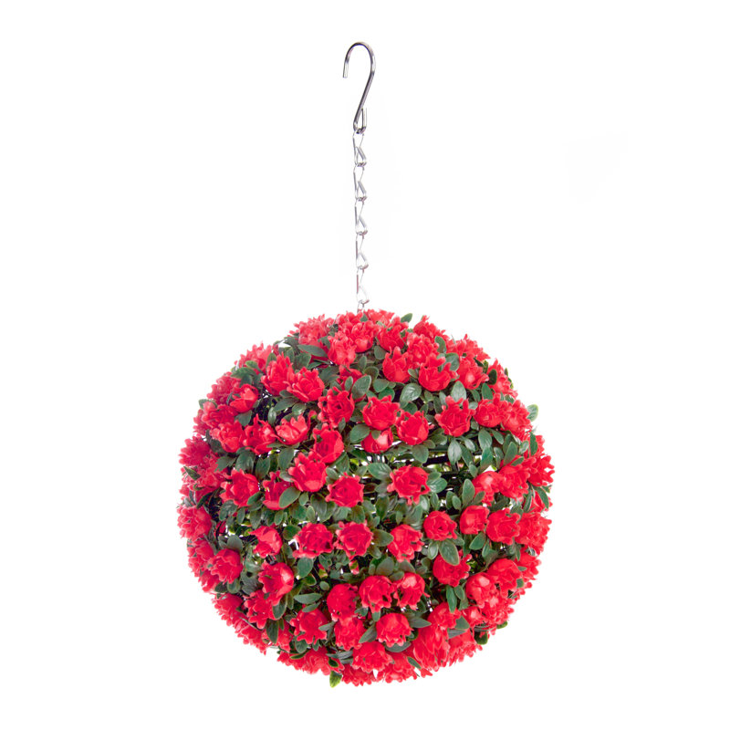 Faux Plant, Red, 23cm H x 23cm W x 23cm D