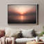 «Minimalist Foggy Sunset Over Calm Water», art mural encadré-326438686-326438680