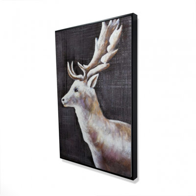 «Deer Profile View In The Dark», reproduction sur toile
