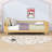 Multifunctional Wooden Platform Bed with Removable Rails-261253257-261253256