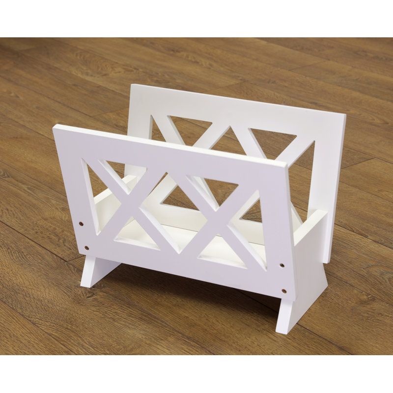 Porte-magazine contemporain, blanc