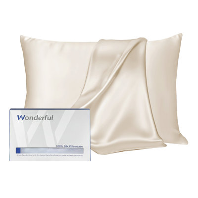 Wonderful Premium Silk Pillowcase- 100% Natural Protein Fiber, Durable, Breathable, Skin-Help, Hair-Friendly