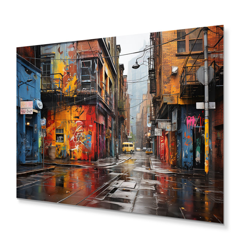 Toronto Urban Graffiti III, reproduction d'art sur toile, H 24 po x l 32 po x P 1 po, Metal