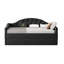 Lit de jour capitonné avec couchette, USB et ports de charge Type-C-1223664491