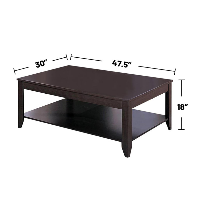 3-Piece Rectangular Coffee Table Set, Cappuccino