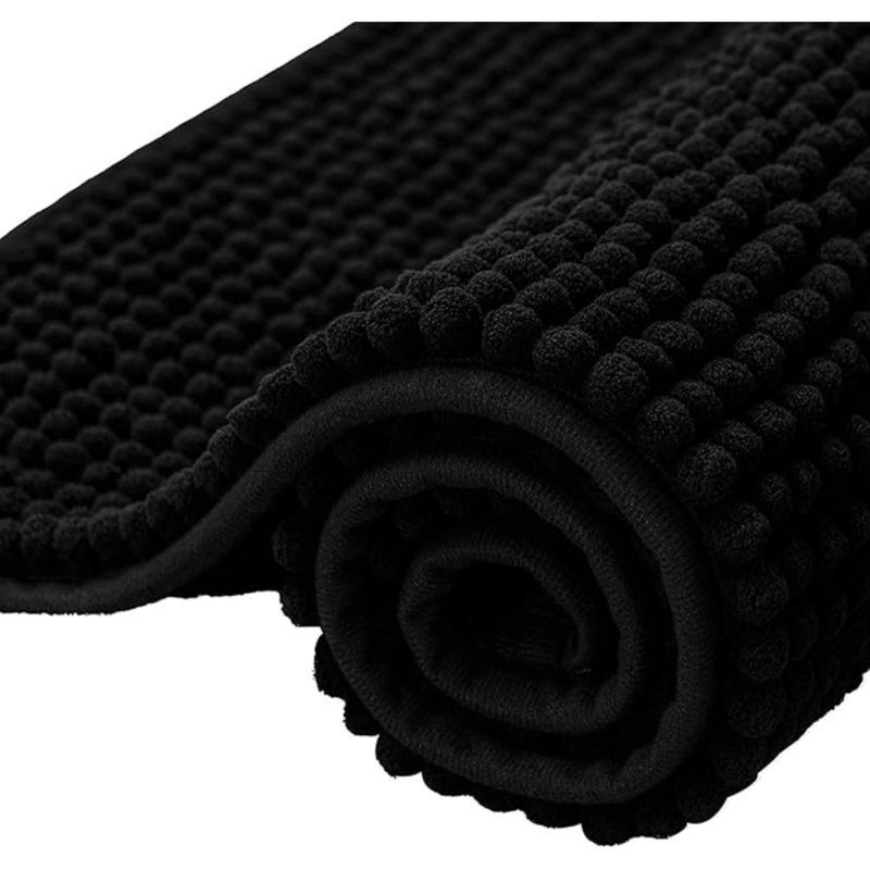 Bathroom Rugs Chenille Bath Rug Soft Short Plush Bath Mat Soft Shower Mat Water Absorbent Shower Mat Quick Dry Machine Washable (16" X 24")