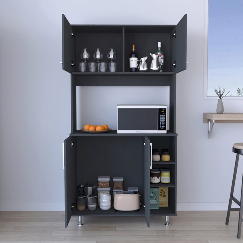 Garde-manger, H 70,86 po x l 37,4 po x P 15,74 po, Noir