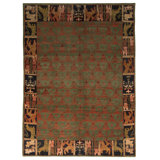 One-of-a-Kind Rectangle 8'9" X 11'5" Hand Knotted Area Rug