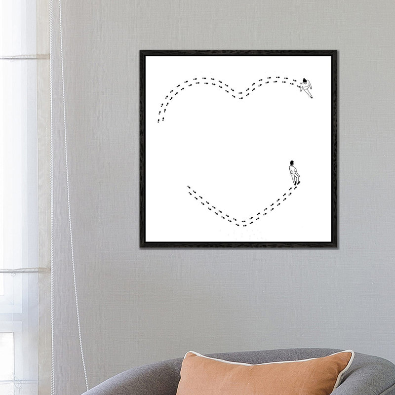 Love Is A Succession Of Common Steps by Filippo Spinelli - Print on Canvas, Black Framed, 66.04 cm H x 66.04 cm W