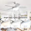 Ventilateur de plafond de 42 pouces avec 22W de lumière à DEL et moteur à courant continu réversible-252478380-252478383