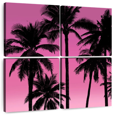 Gillard Palms noir sur rose I