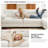 Modular Sectional Couch With Ottoman, 3-Seater Modern L-Shaped Sofa Couches, Comfy Chenille Sofa-White-200601983
