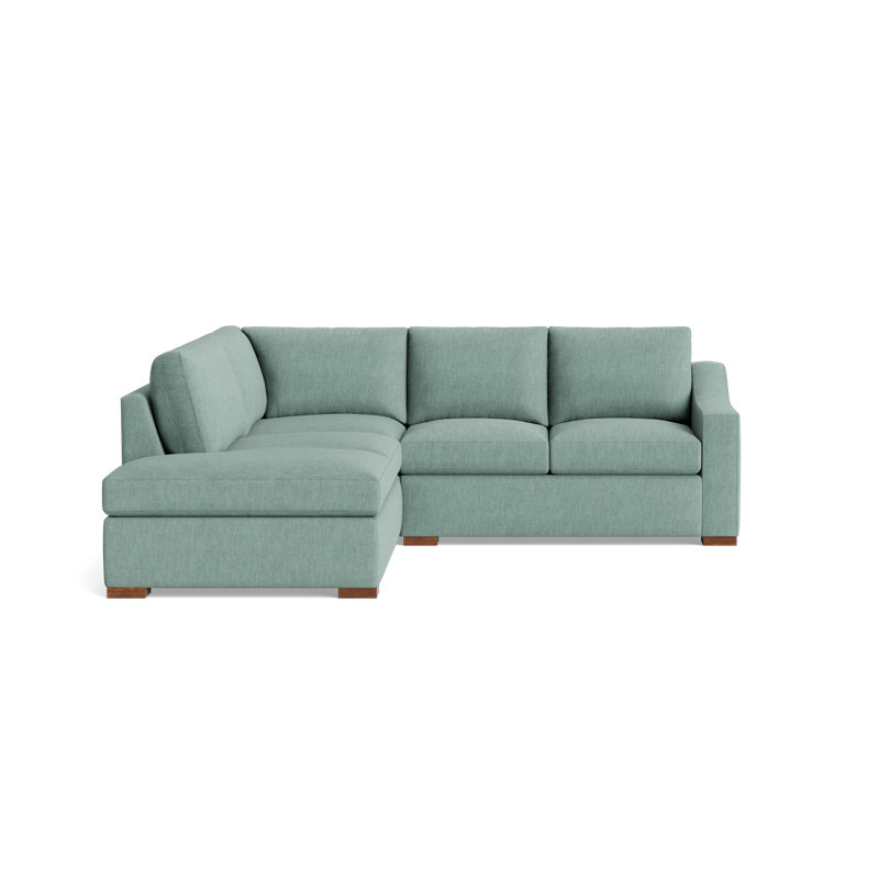 Lucca Sectional, Performance Weave - Spa, Left Hand Facing