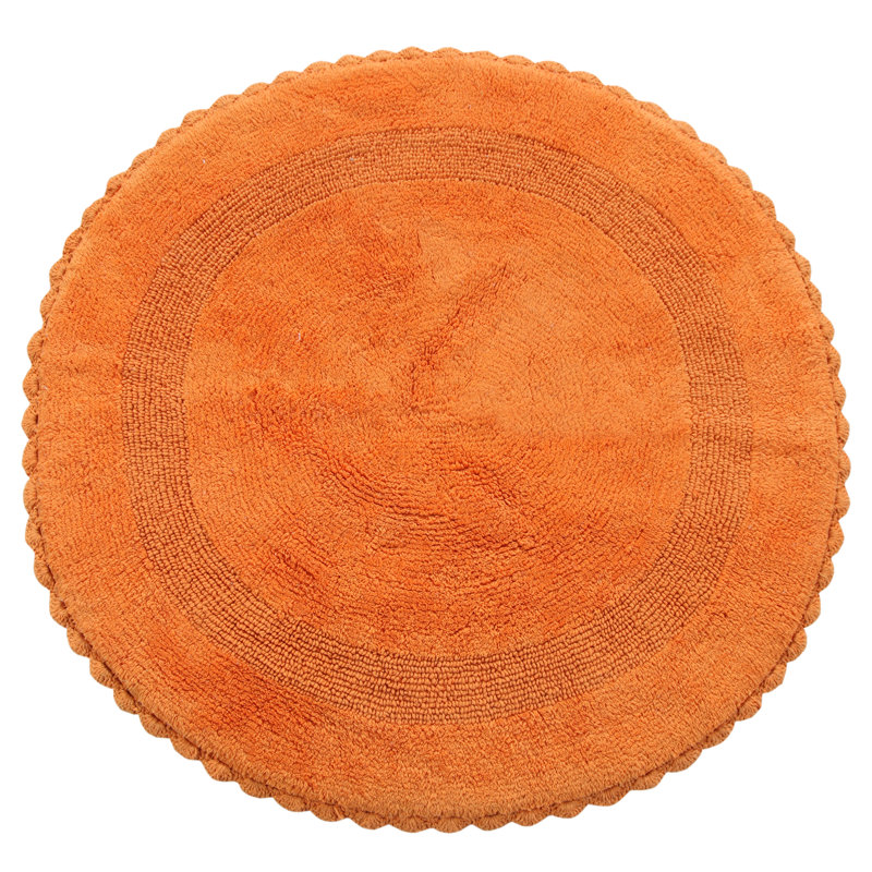 Jarris Cotton Bath Rug, Orange