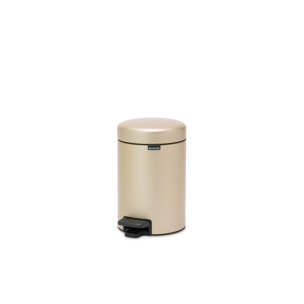 Brabantia Newicon 0.8gal Step-On Can, Metallic Gold