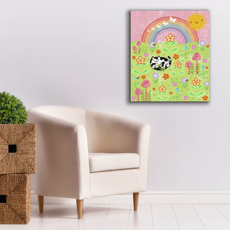 Toile épique Graffiti «Frolicking Cat» par Club Daydream, 26 po x 30 po, H 30 po x l 26 po