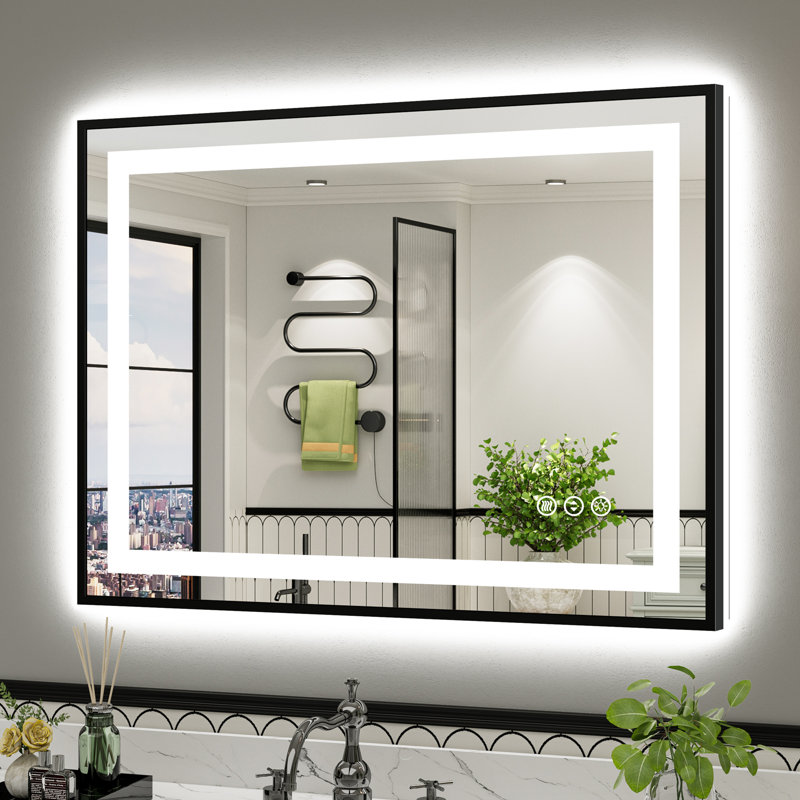 Miroir de salle de bain Matte, Rectangulaire, 40 po x 30 po