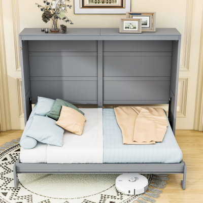 Wooden Murphy Bed with support slats