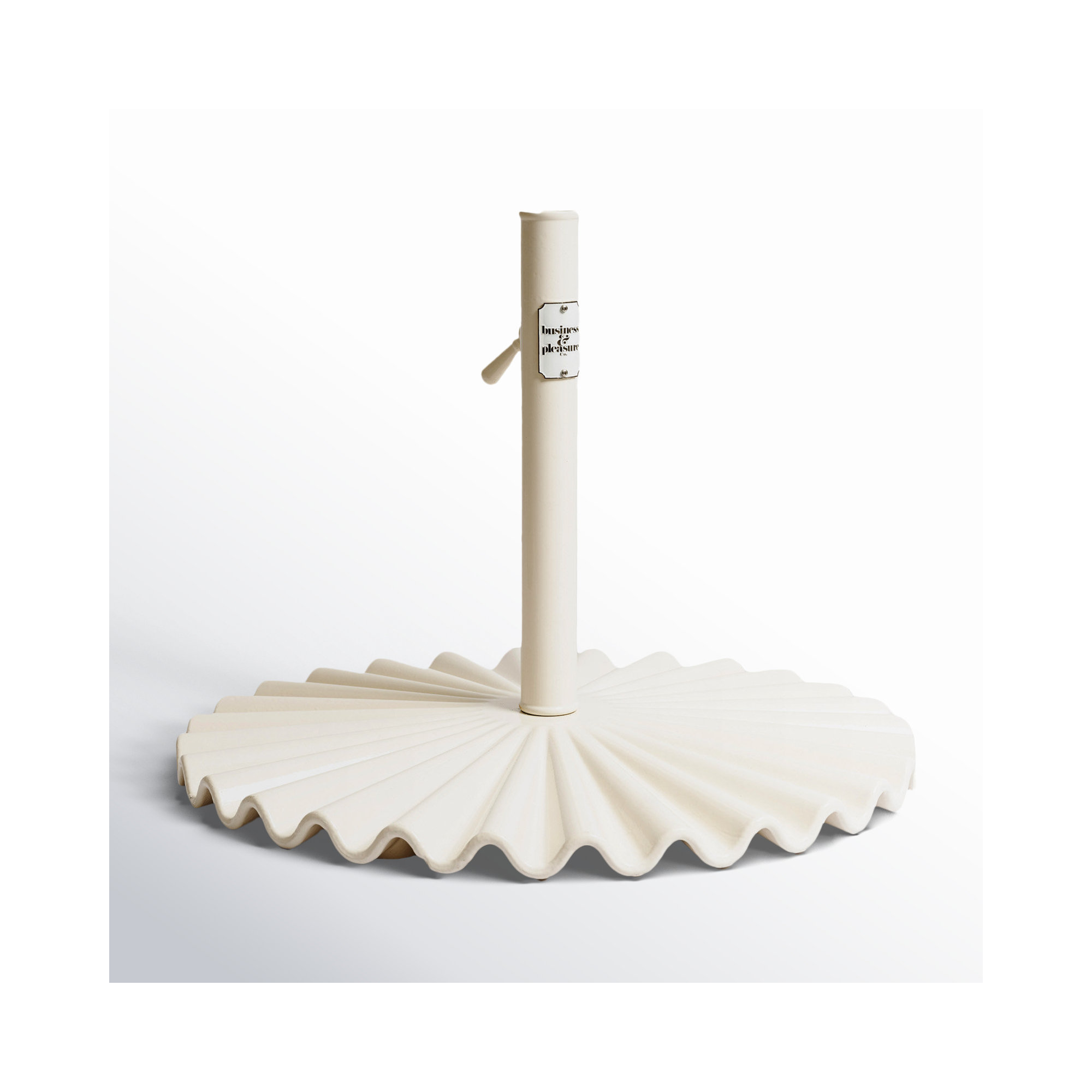  90 Steel Plastic In Ground Umbrella Base, White