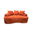 Coussins à ressorts ensachés rouge orangé 65,56 po, 3 coussins décoratifs, idéal pour les petits salons avec canapé en velours côtelé, sans assemblage, sièges moelleux