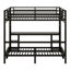 Lit superposé en métal / lit mezzanine avec bureau et tablettes, utilisations multiples se pliant dans un canapé avec DEL et USB