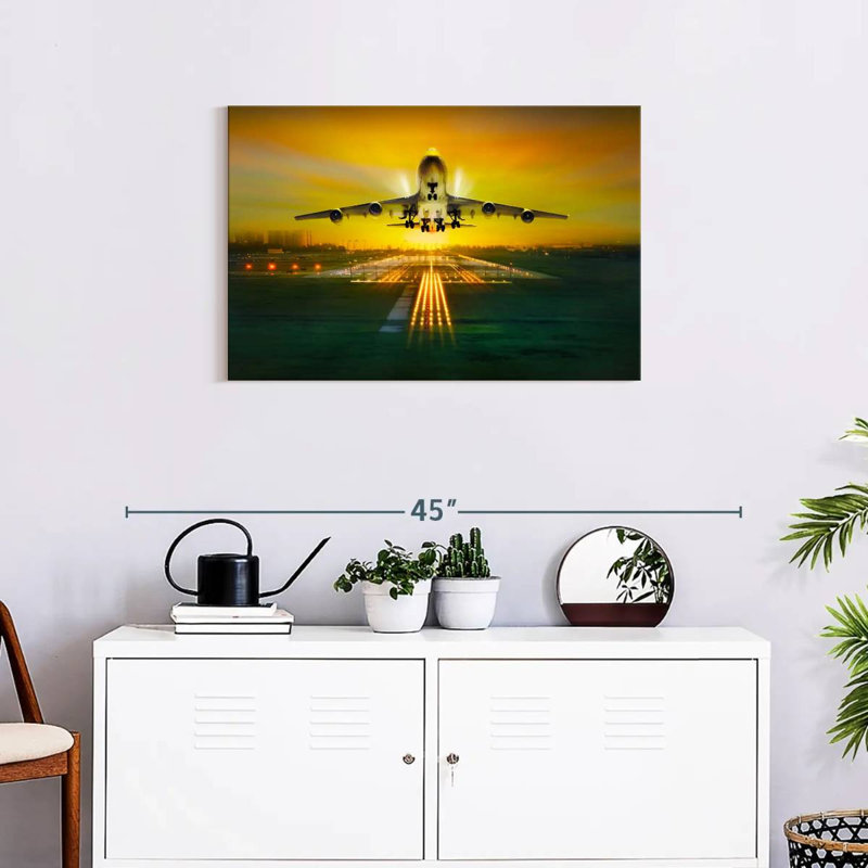 Impression sur toile, Commercial Airplanes, H 20 po x l 30 po x P 1,25 po