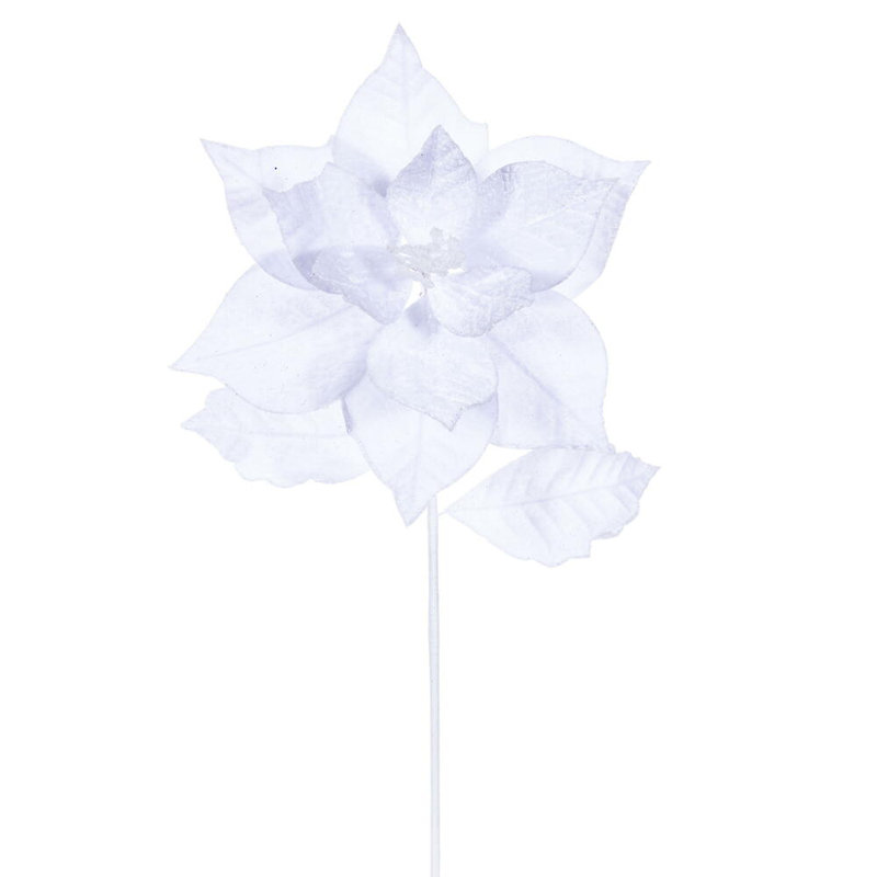 Tige de poinsettia 12 "x 20" Il comprend quatre pièces par sac., Blanc