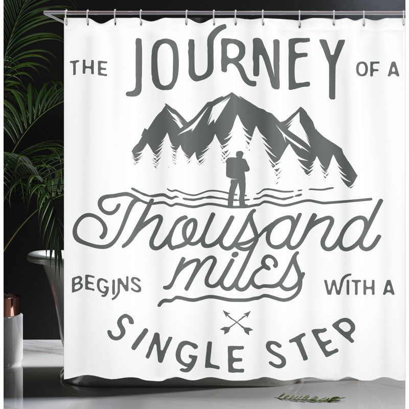 Shower Curtain with Hooks Included, 84"H x 69"W